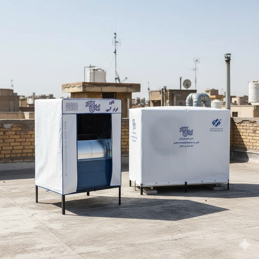 کاور کولر آبی و کاور کولر گازی | راهنمای نگهداری و آمادهسازی کولر برای زمستان 3 کاور کولر گازی و کاور کولر آبی